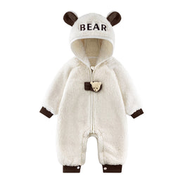 Fleece Hooded Zip-Up Sleepsuit