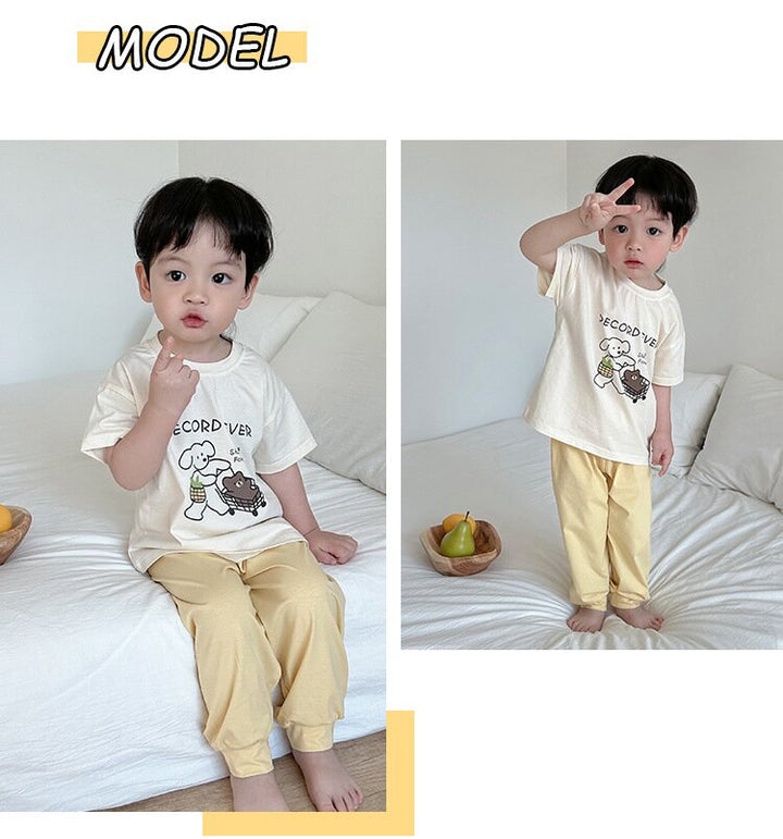 Boys Printed Top with Pyjamas