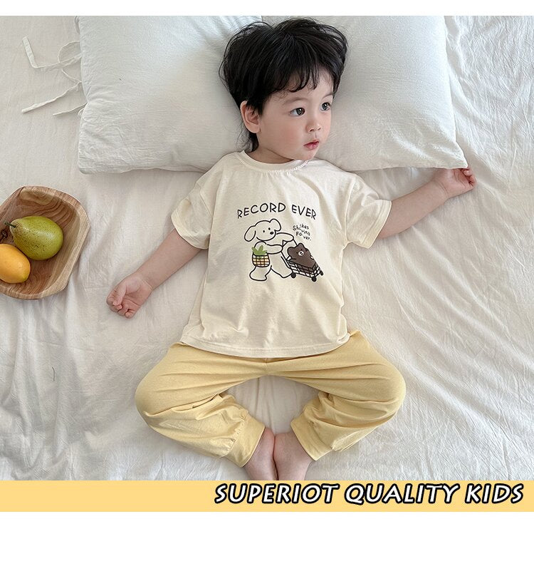 Boys Printed Top with Pyjamas