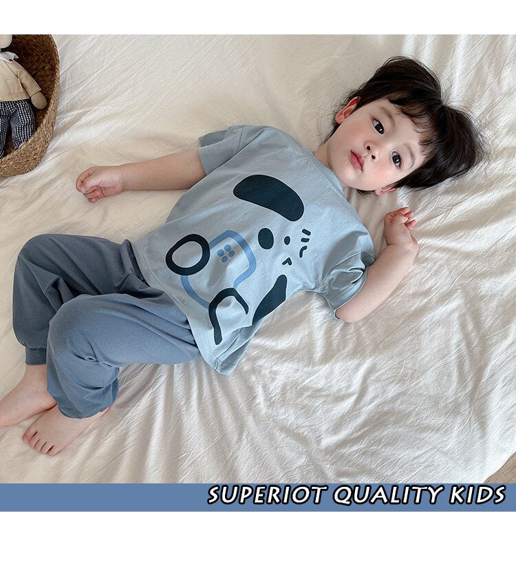 Boys Printed Top with Pyjamas