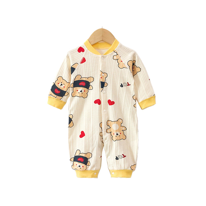 Infant Boys Printed Cotton Rompers