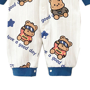 Infant Boys Printed Cotton Romper