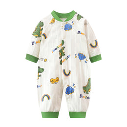 Infant Boys Conversational Printed Cotton Rompers