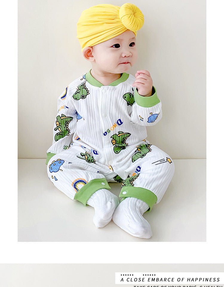 Infant Boys Conversational Printed Cotton Rompers