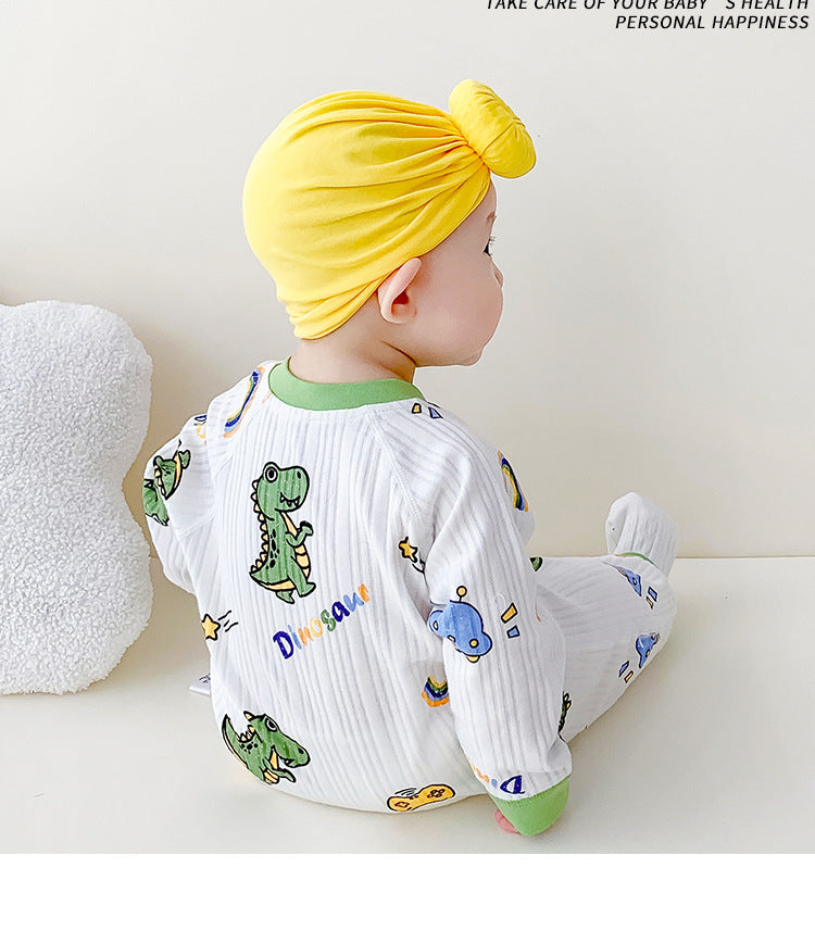 Infant Boys Conversational Printed Cotton Rompers