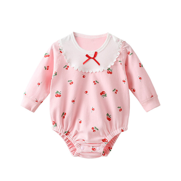 Infant Girls Conversational Printed Cotton Bodysuit