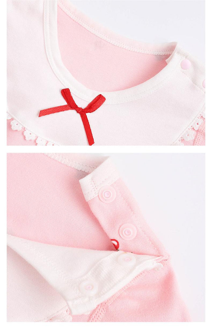 Infant Girls Conversational Printed Cotton Bodysuit