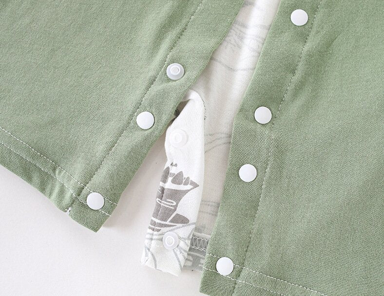 Boys Graphic Printed Round Neck Cotton Rompers