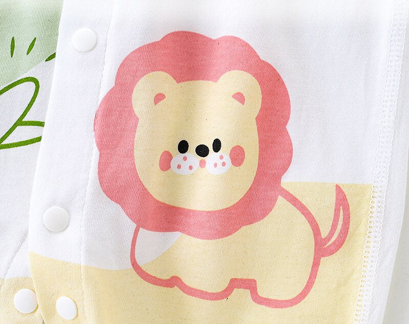 Boys Graphic Printed Round Neck Cotton Rompers