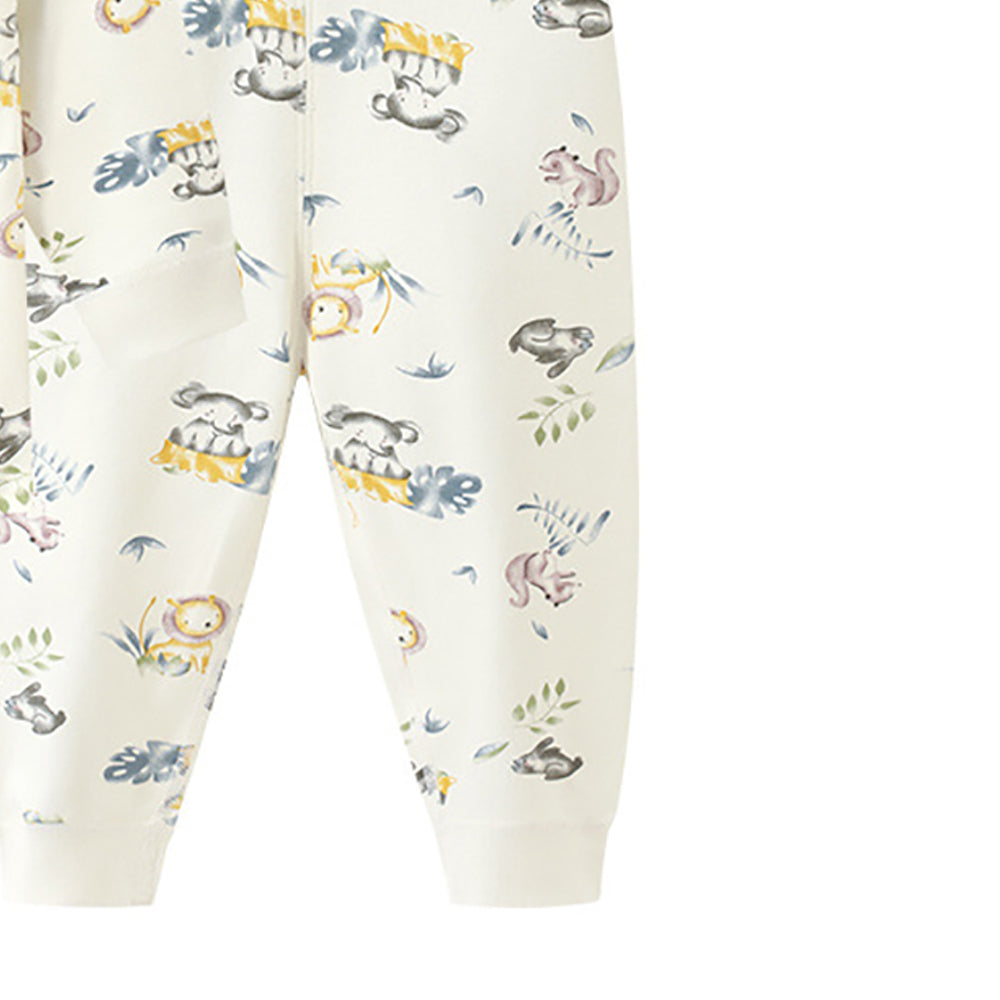 Boys Printed Round Neck Long Sleeves T-Shirt With Jogger