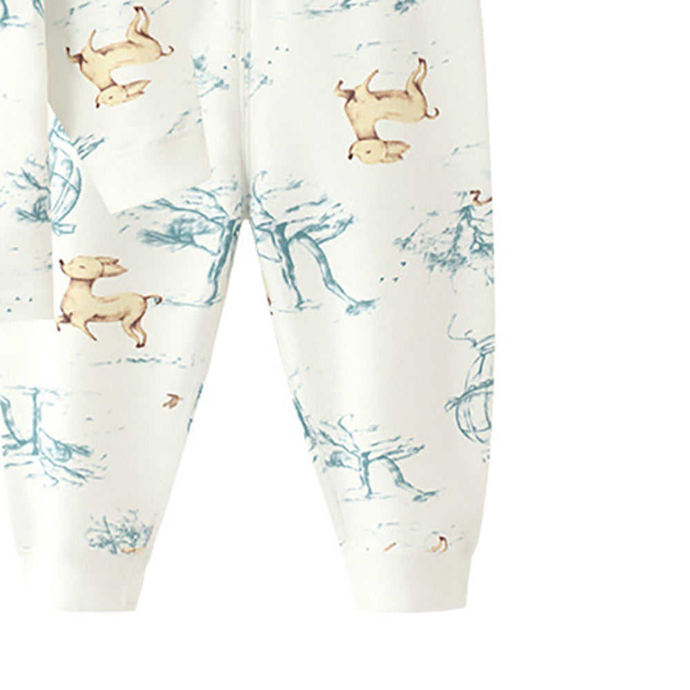 Boys Round Neck Printed T-shirt with Joggers