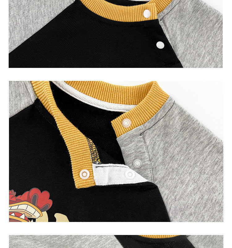 Infant Boys Printed Cotton Rompers