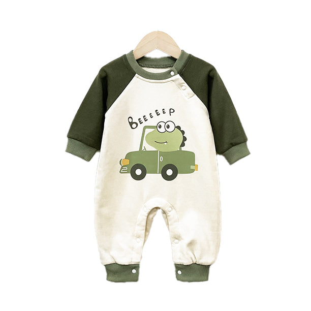 Infant Boys Printed Cotton Rompers