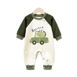 Infant Boys Printed Cotton Rompers