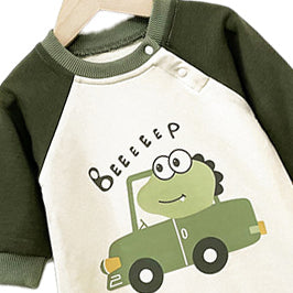Infant Boys Printed Cotton Rompers