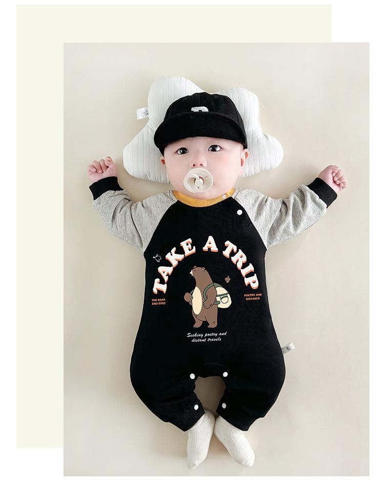 Boys Printed Cotton Rompers