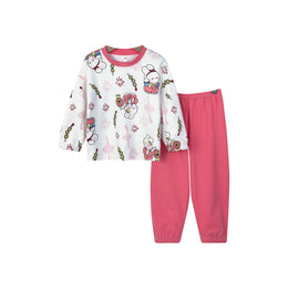 Girls Printed T-shirt with Joggers