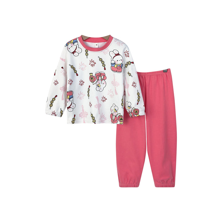 Girls Printed T-shirt with Joggers