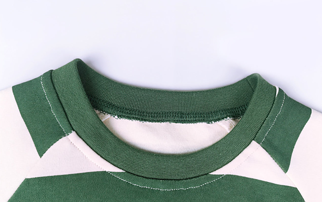 Boys Striped Cotton Long Sleeve Bodysuit