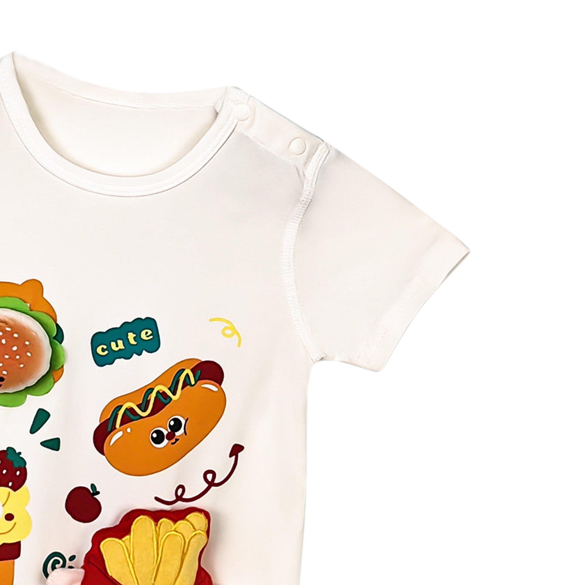 Infants Printed Cotton Round Neck Rompers