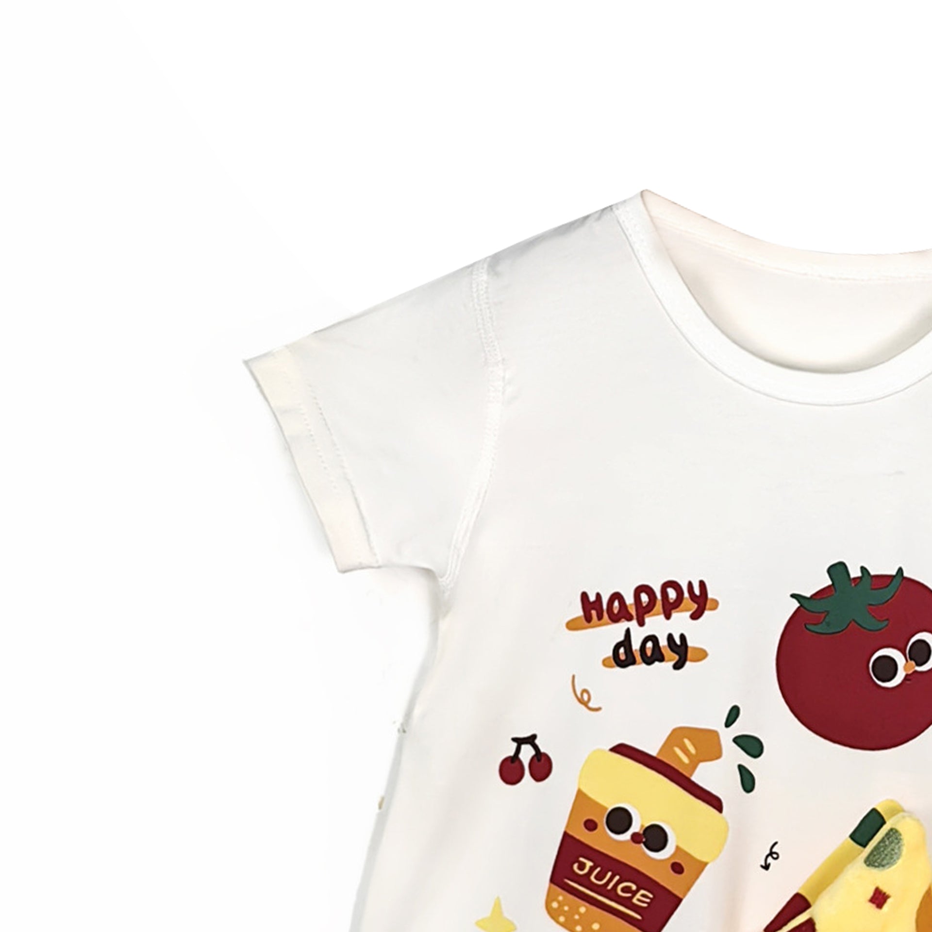Infants Printed Cotton Round Neck Rompers