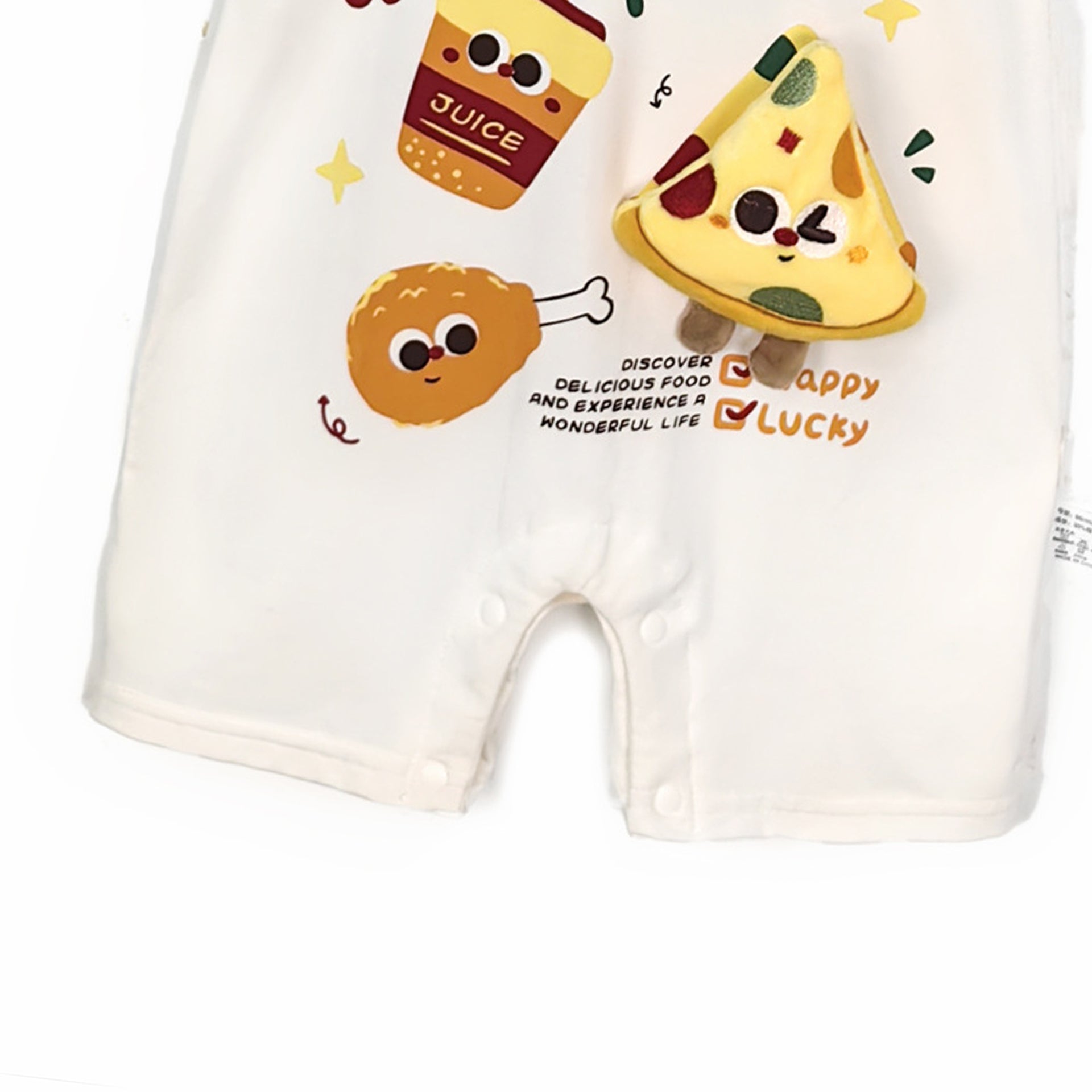 Infants Printed Cotton Round Neck Rompers
