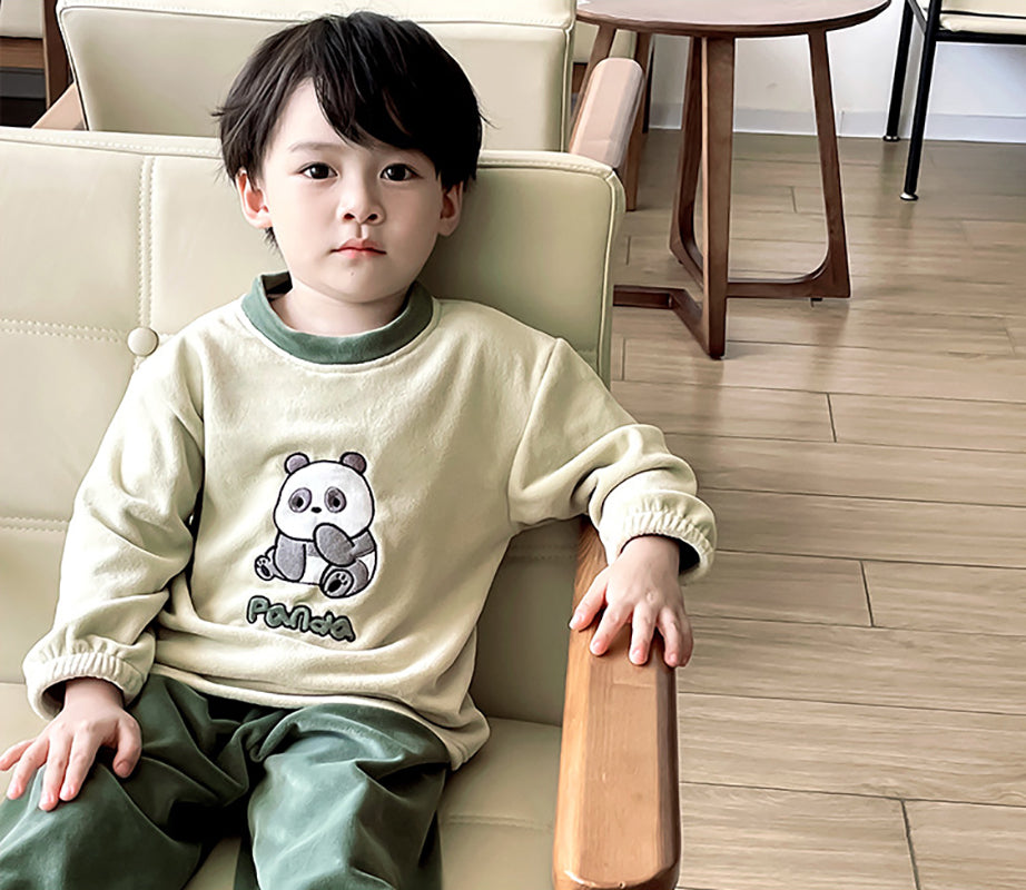 Boys Round Neck Printed T-shirt with Joggers
