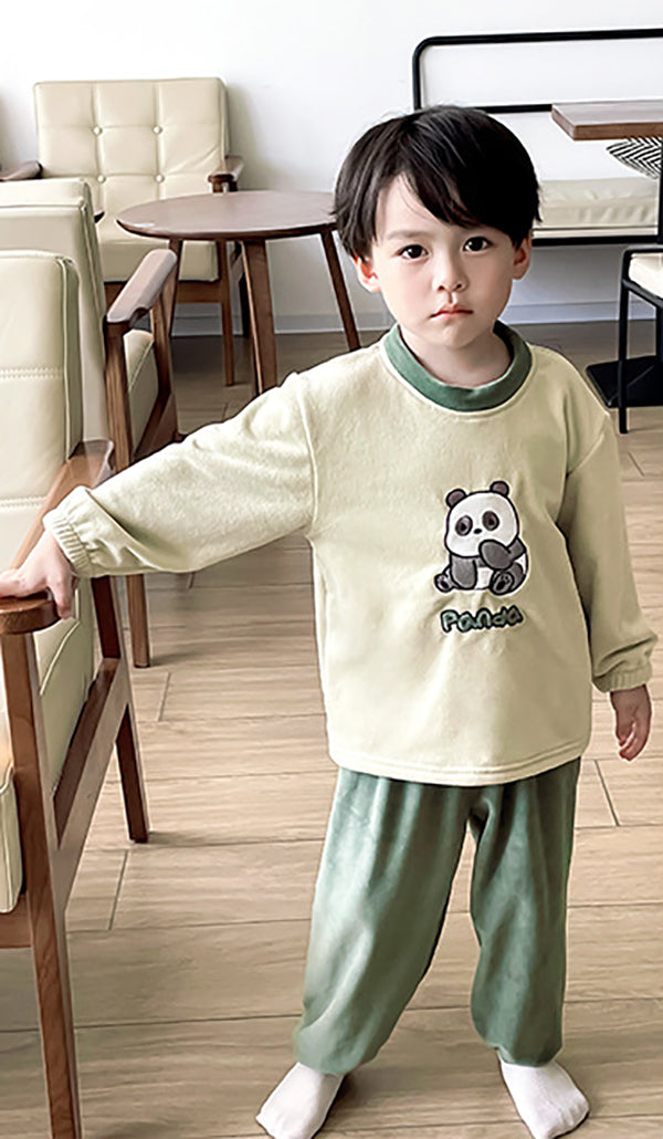 Boys Round Neck Printed T-shirt with Joggers