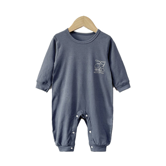 Boys Graphic Printed Round Neck Cotton Rompers