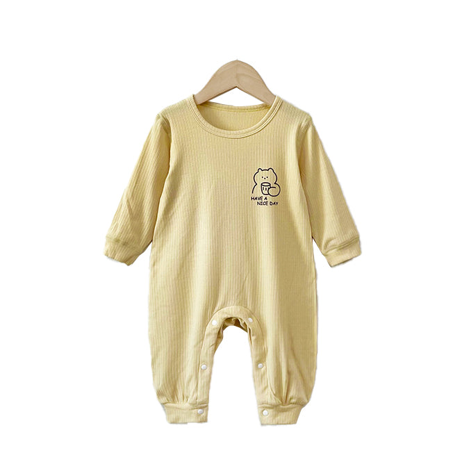 Infants Boys Ribbed Rompers