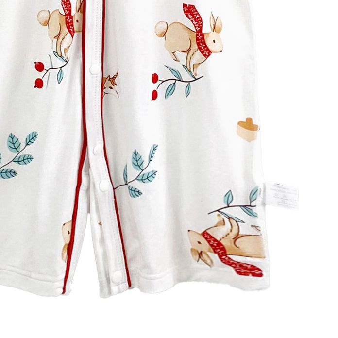 Unisex Graphic Printed Round Neck Cotton Rompers