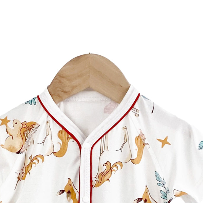 Unisex Graphic Printed Round Neck Cotton Rompers