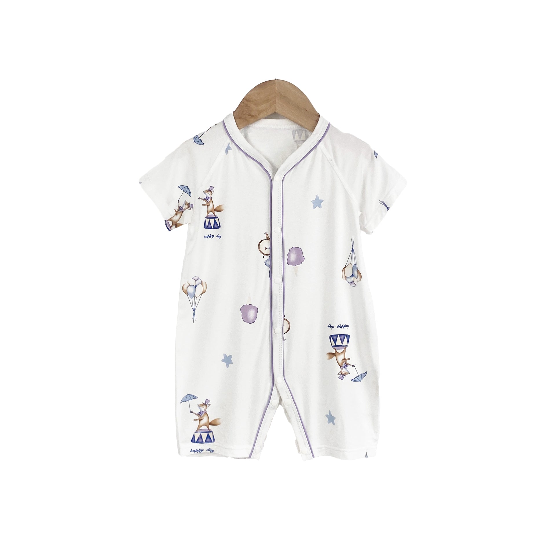 Unisex Printed Round Neck Rompers