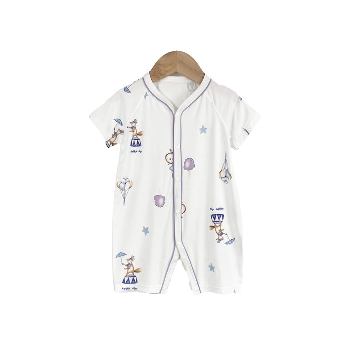 Unisex Printed Round Neck Rompers