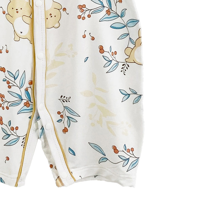 Unisex Graphic Printed Round Neck Cotton Rompers