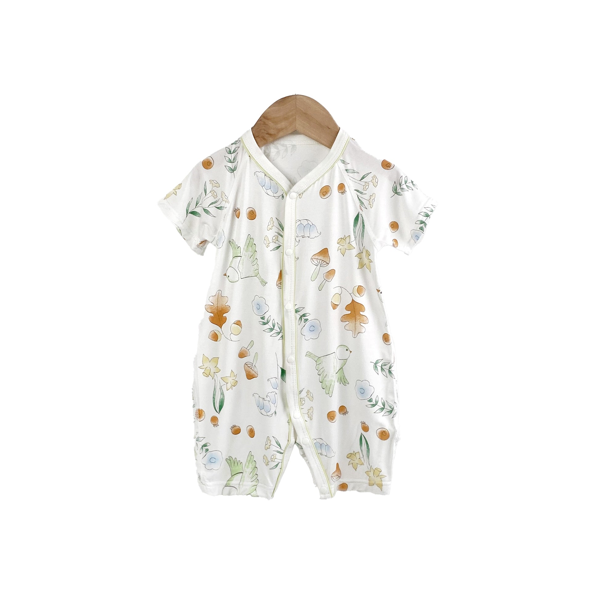Unisex Round Neck Printed Rompers
