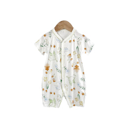 Unisex Round Neck Printed Rompers