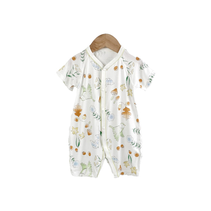 Unisex Round Neck Printed Rompers