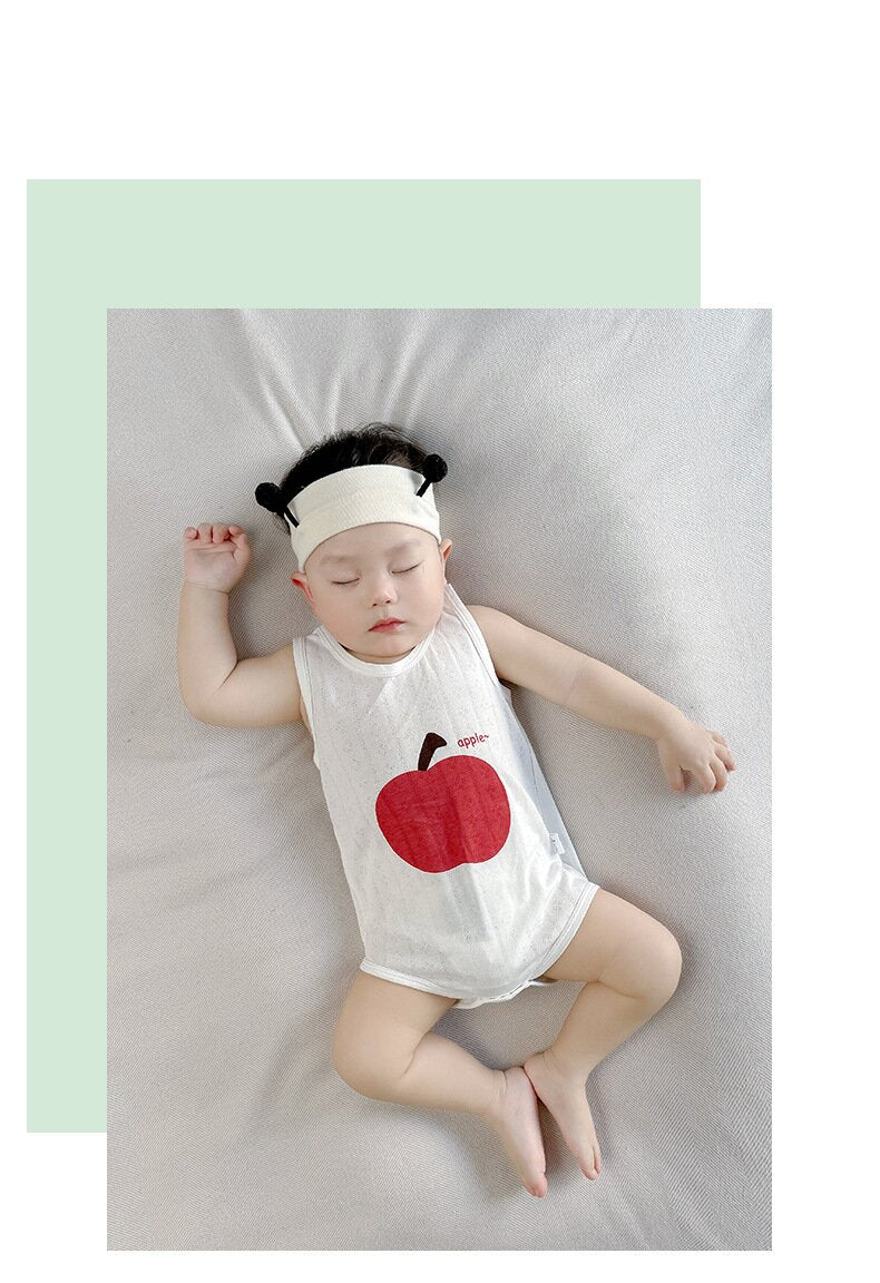Infant Girls Printed Cotton Sleeveless Bodysuit