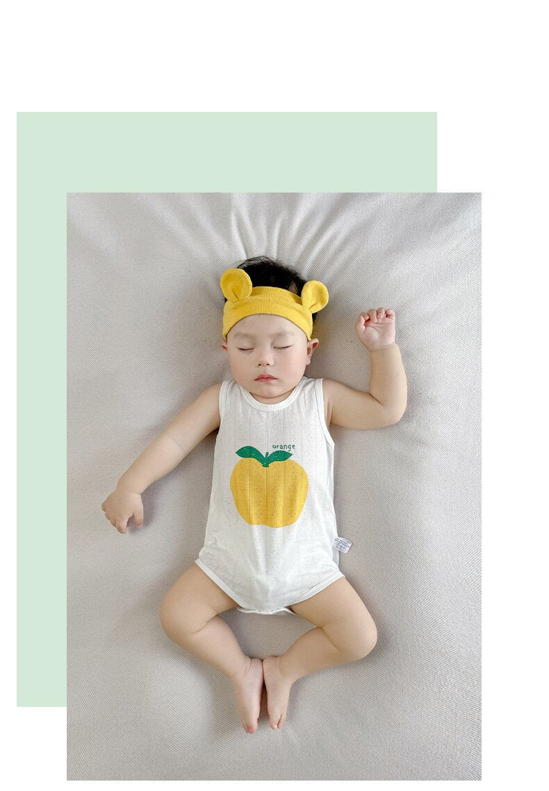 Infant Girls Printed Cotton Sleeveless Bodysuit