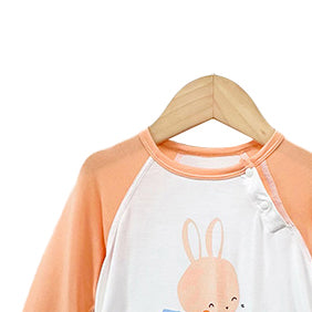Girls Graphic Printed Round Neck Cotton Rompers