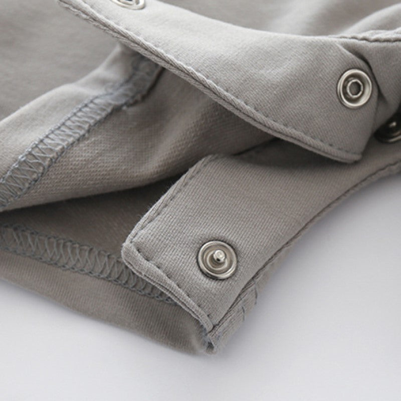 Infants Boys White & Grey Cotton Rompers