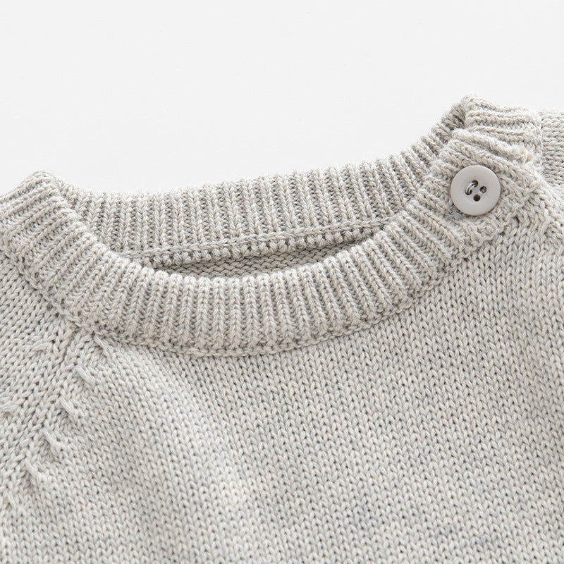 Infants Grey Graphic Printed Cotton Romper