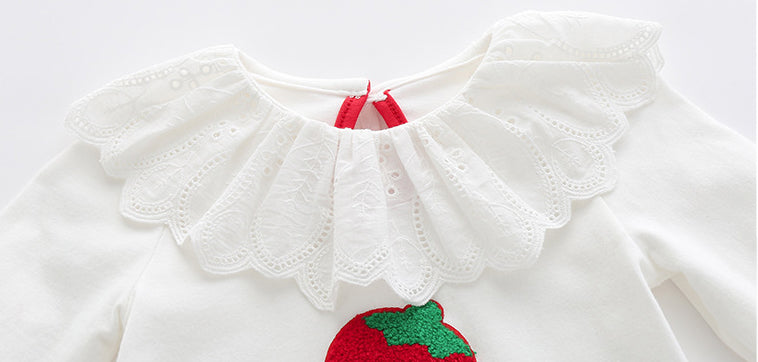 Girls Applique Cotton Bodysuit