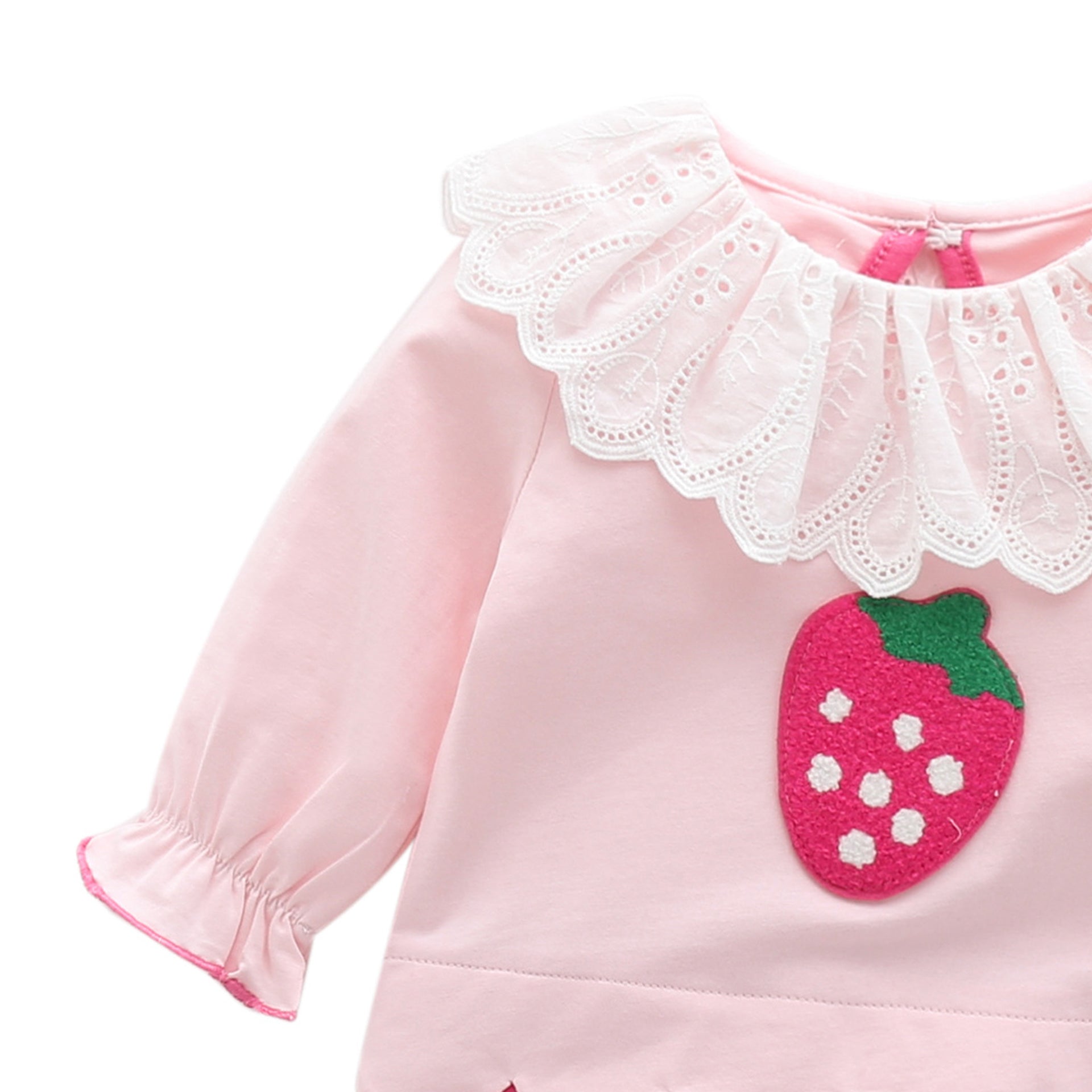 Girls Applique Cotton Bodysuit