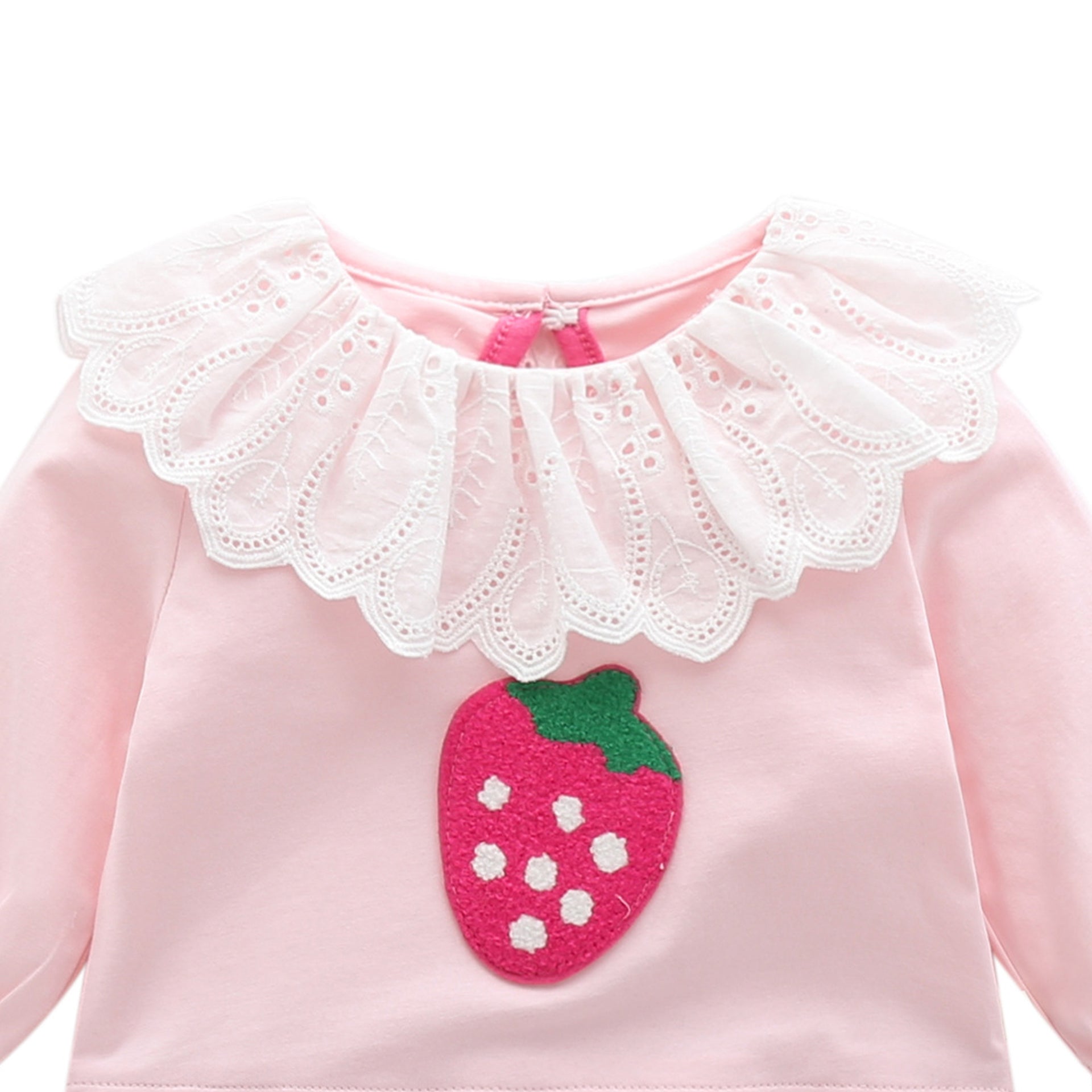 Girls Applique Cotton Bodysuit