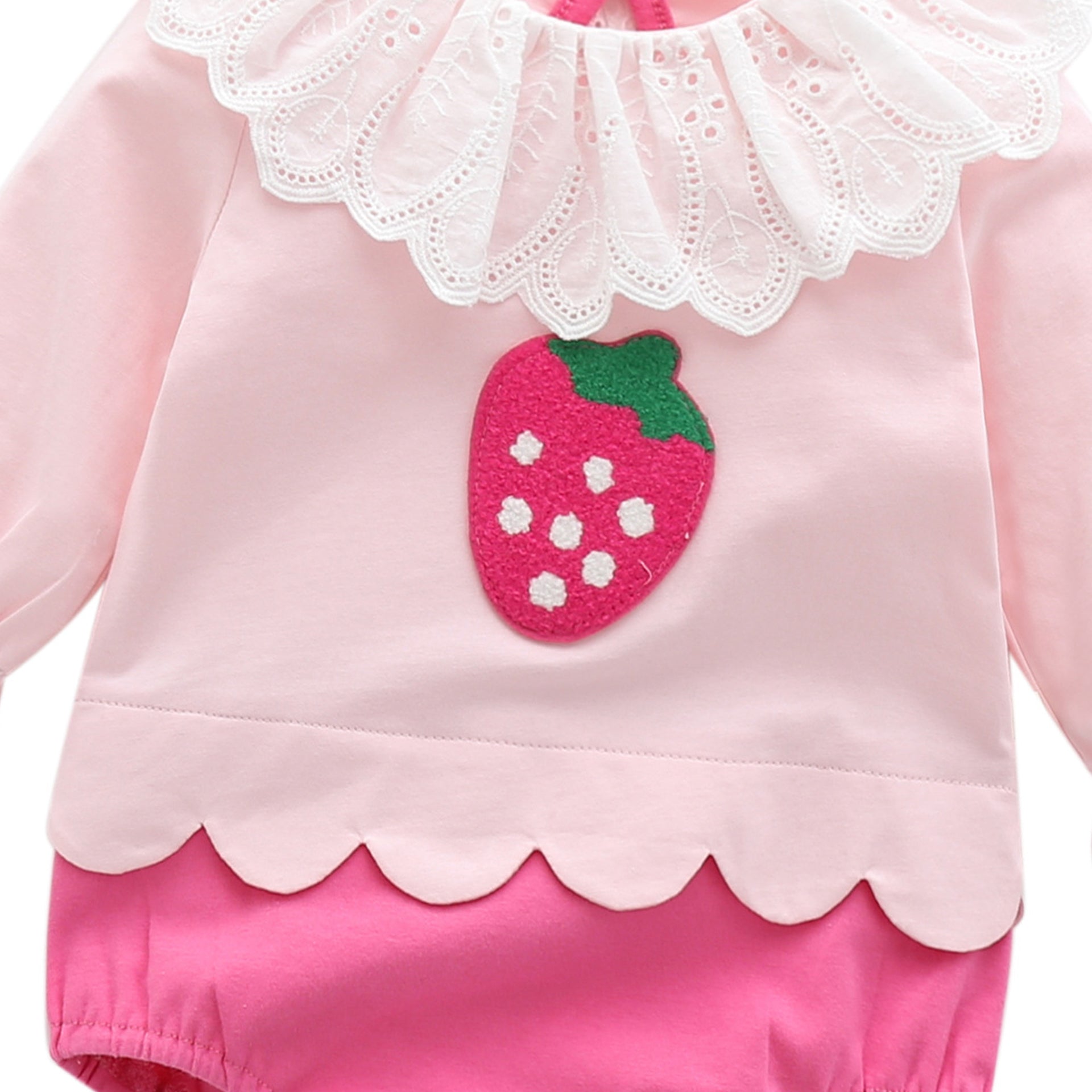 Girls Applique Cotton Bodysuit