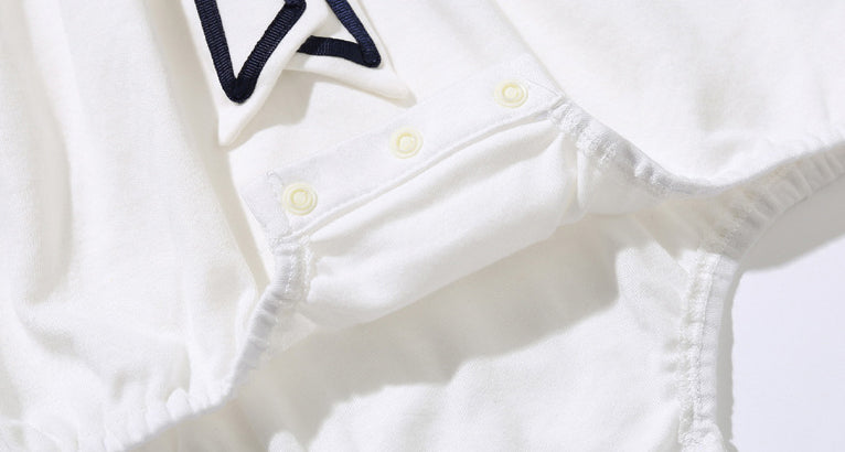 Girls V-Neck Cotton Bodysuit