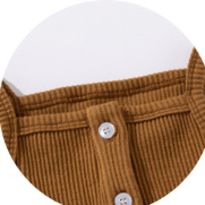 Infant Kids Brown Striped Cotton Rompers