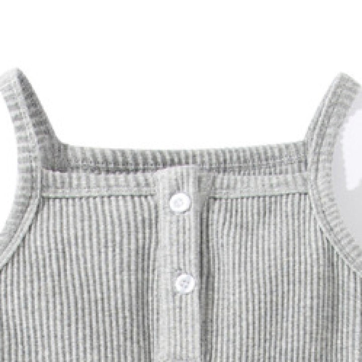 Grey Infants Striped Cotton Rompers